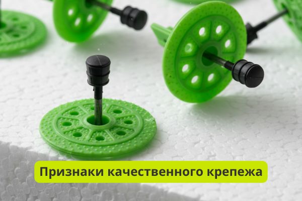 Признаки качественного монтажа крепежей для утеплителя фото